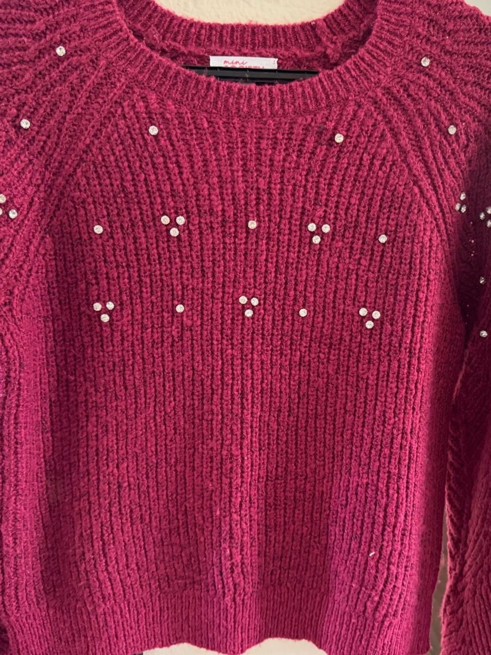 Mini Society Sweater Pink, Girls Gently Used, Size XL